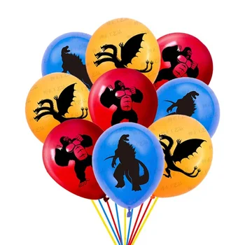 10/18ks Sada Godzilla Latexové Balónky, Konfety, všechno nejlepší Téma Party Dekor Chlapec, Děti, Narozeninové Balónky Děti Hračky