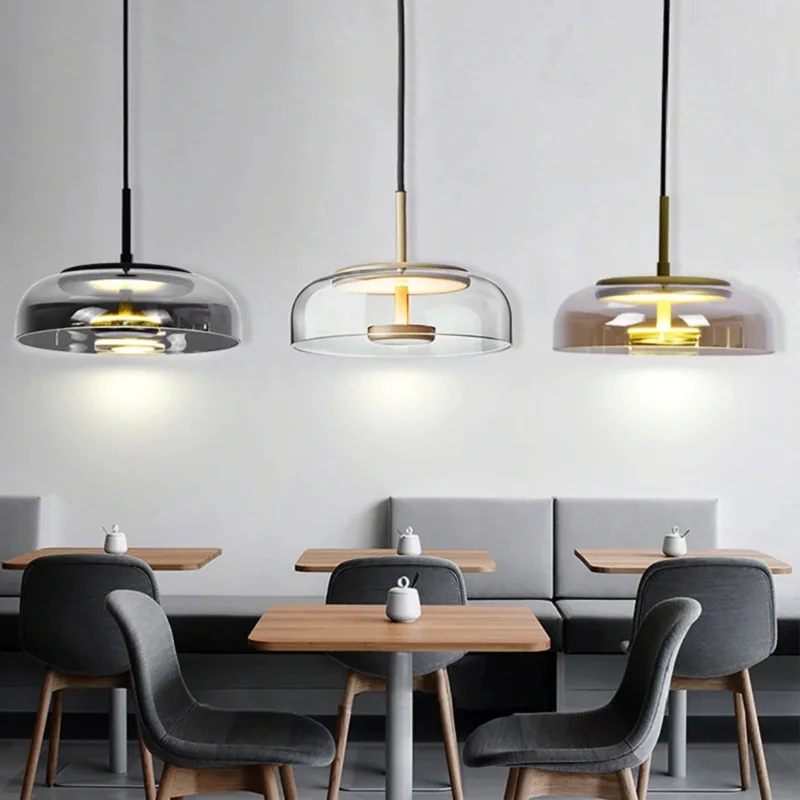Moderní Osvětlení Závěsná Svítidla LED Svítidla Závěsné svítidlo Jídelna Dekorace Krytý Kuchyňské Skleněné Svítidlo v Minimalistickém Obrázek 1