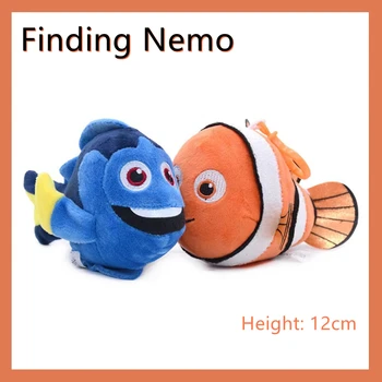 12Cm Disney hledá se Nemo Clownfish Měkká Plyšová Hračka Panenka Karikatura Oranžová Modrá Nemo Dory Děti, Děti Ložnice Dekorace Dárky