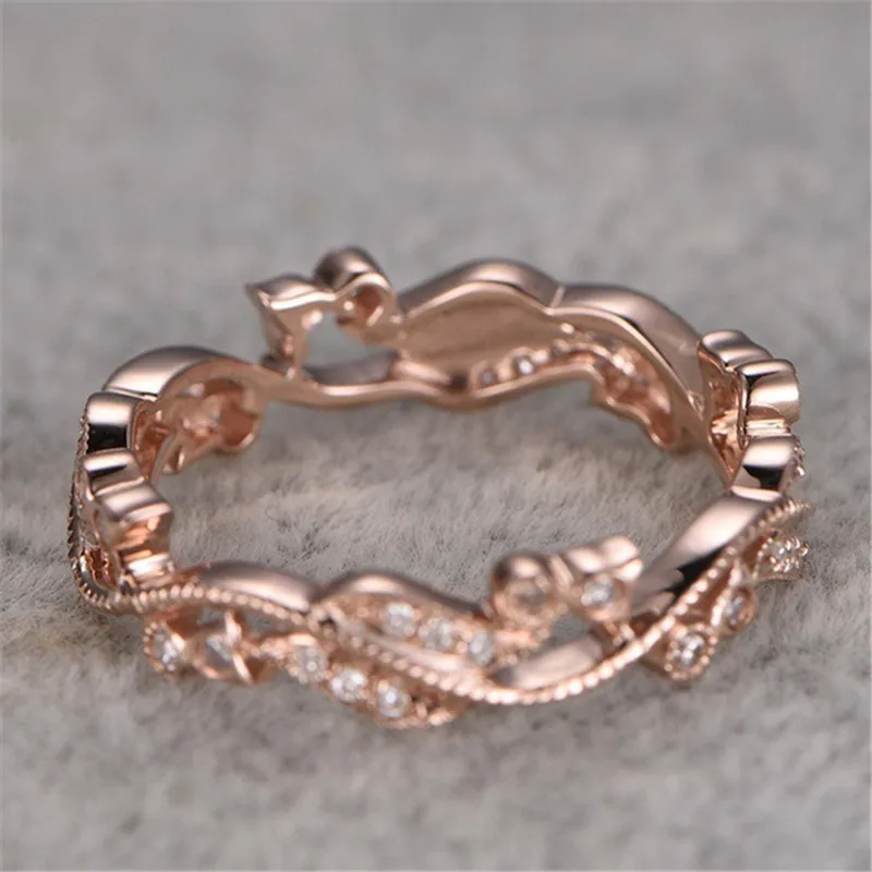 CC Vintage Prsteny Pro Ženy Zirkony Růžové Zlato Barvu Svatební Prsten Zásnubní Svatební Doplňky Drop Shipping CC2258 Obrázek 1