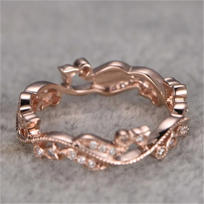 CC Vintage Prsteny Pro Ženy Zirkony Růžové Zlato Barvu Svatební Prsten Zásnubní Svatební Doplňky Drop Shipping CC2258 Obrázek 5