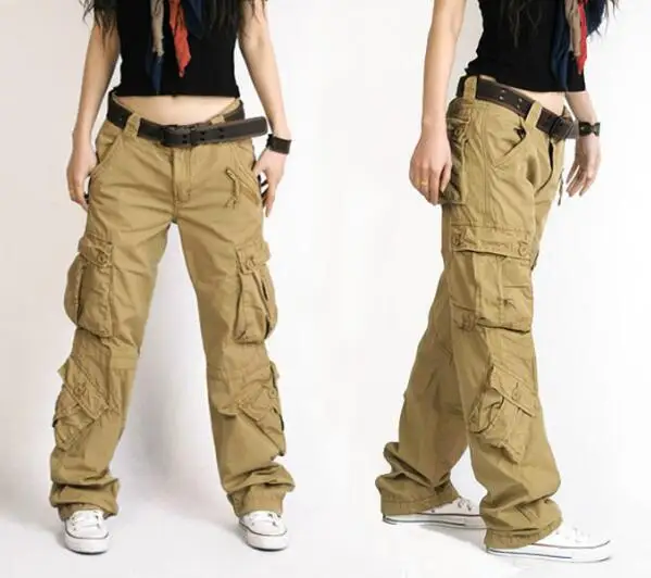 Nové Příjezdu Cargo Kalhoty, Dámské Hip Hop Volné Džíny, Pytlovité Kalhoty Pro Ženy SHIERXI Obrázek 1