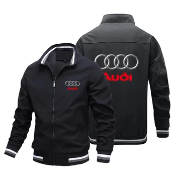 2022 Pánské Motocyklové Bundy Audi A6 A8 RS Auto Logo Bunda Módní Bunda Ležérní Závodní Biker Jacket Pánské Oblečení Kabáty