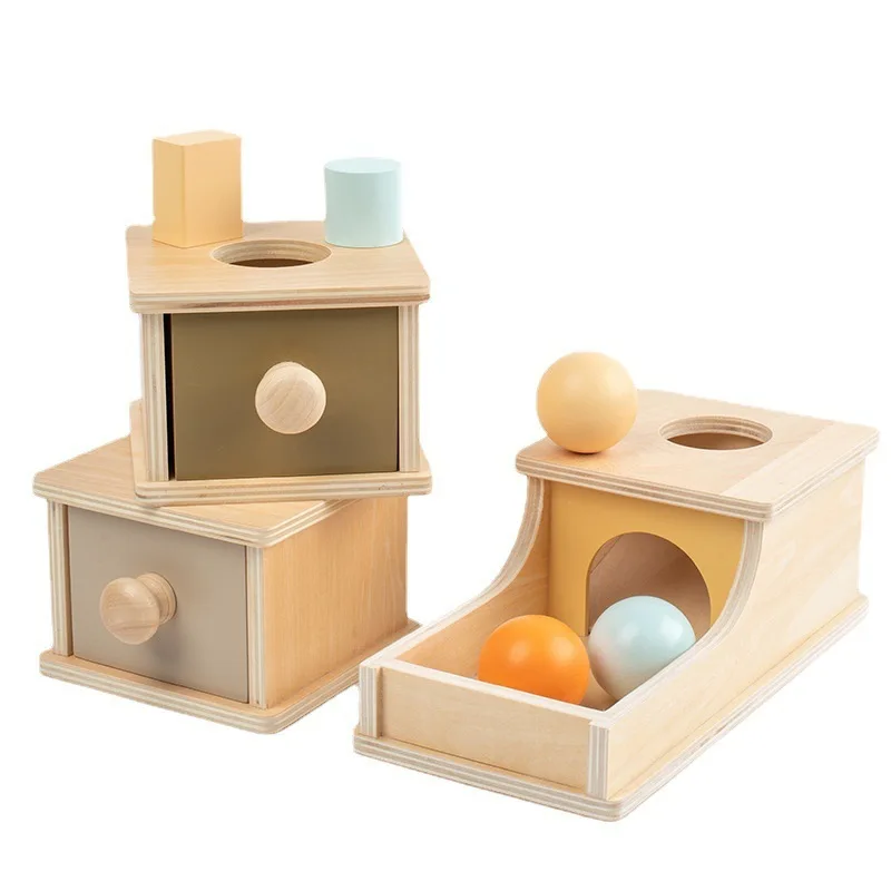 Dřevěné Montessori Hračky, Mince Box, Zásuvky, Děti, Hra, Věda Vzdělávací Předškolní Vzdělávání Dítě Raného Vzdělávání Učební Pomůcky, Hračky Obrázek 1