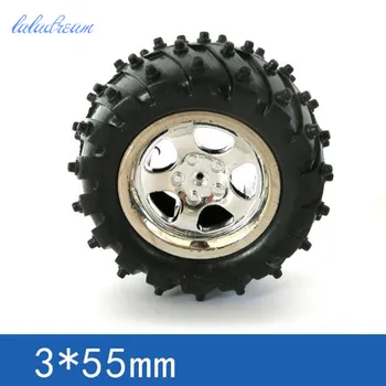 3*55mm mini off-road vozidla, pneumatiky diy gumové kola pro hračka model protiskluzové pneumatiky
