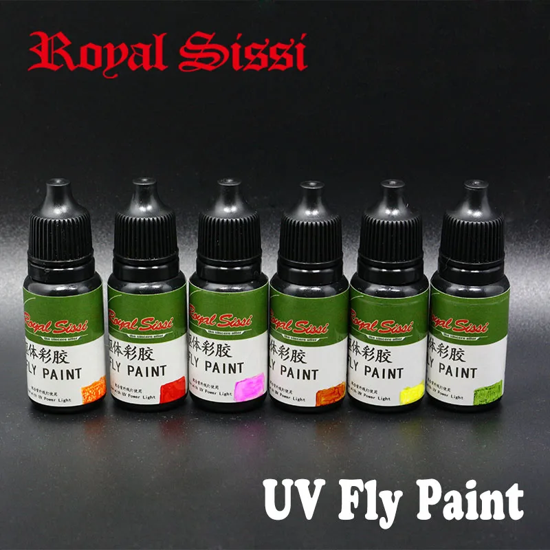 Royal Sissi Nové 3 láhve UV Létat barvy 3colors sada středně hustý UV lepidlo rychlé vytvrzení během několika sekund barevné vázací UV pryskyřice lepidla Obrázek 0