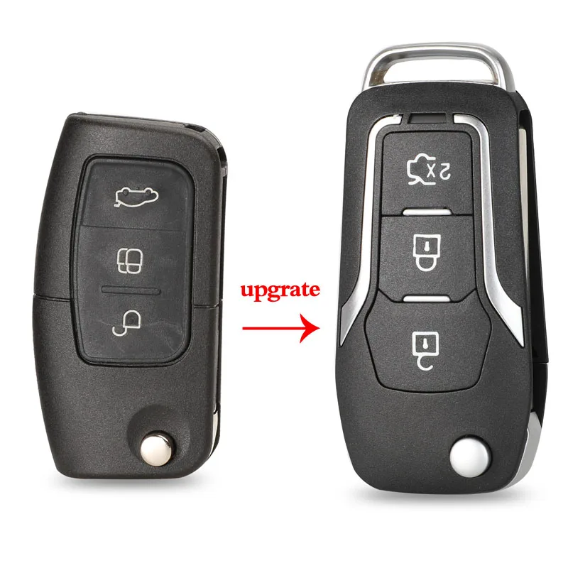 Jingyuqin Upravené Flip Vzdálené Klíče Od Auta Shell Pro Ford Focus 2 3 Mondeo Fiesta Ovládání Key Fob Případě Nahrazení 3 Tlačítka Obrázek 1