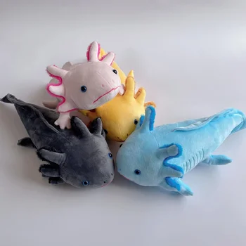 50cm Kawaii Simulace Axolotl Plyšové Hračky Růžová Černá Modrá Žlutá Zvířat, Ryb Cynops Měkké Plněné Polštář Panenka pro Děti Narozeniny