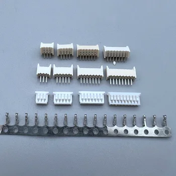 50ks MICRO JST 1.25 2/3/4/5/6 pin konektor 1,25 MM ROZTEČ Horizontální Rovně pin záhlaví / Bydlení / svorka 1.25-2p/3p/4p/5p