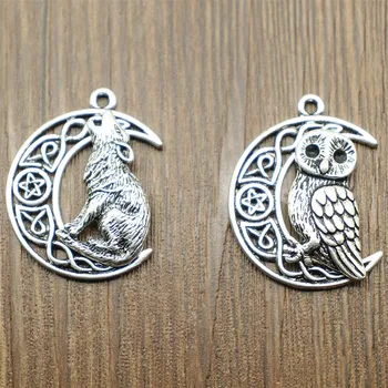 5ks Kouzlo Viking Vlk Viking Sova, Starožitné Stříbrné Barvy s Přívěskem Vikingské Přívěsky Pro Výrobu Šperků Šperky Zjištění
