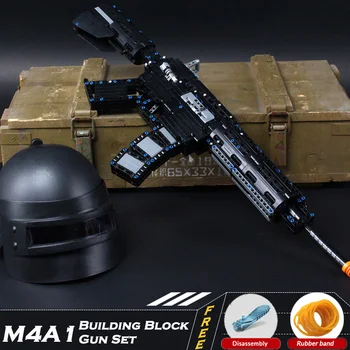 621pcs Stavební Blok Zbraň Nastavit Model Cihly DIY SWAT Zbraň M4A1 Pušky Model Kit Kompatibilní s Hlavní Značky, Hračky Dárek pro Děti, Děti