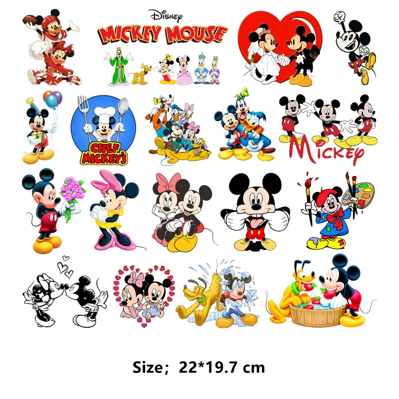 Mickey Mouse Nášivky na Oděvy Thermoadhesive Patch DIY Tepelné Samolepky na Děti Oblečení T-shirt Přenos Tepla Patch Dárek Obrázek 2