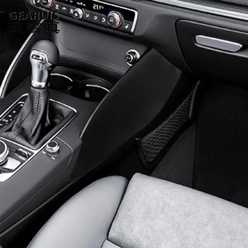 Semiš, kůže, Auto Balicí ABS Auto Středové Konzole Gear Obě Boční Krycí Panel Pro Audi A3 8V S3 2013-2020 Interiérové Doplňky Obrázek 0