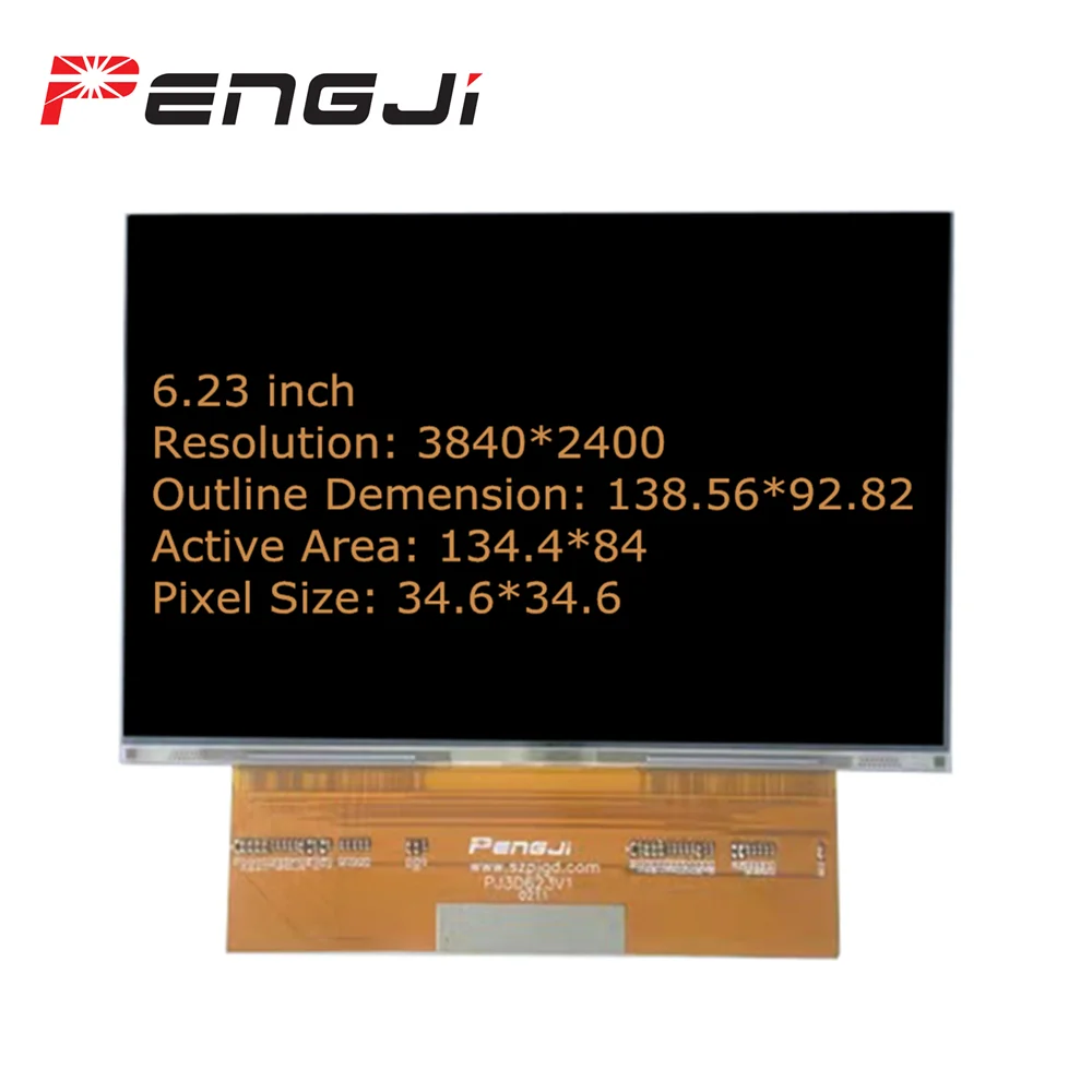 6.23 Palcový 4k Mono LCD Displej s Rozlišením 3840 x 2400 LCD Displej Pro 3D tiskárnu Obrázek 0