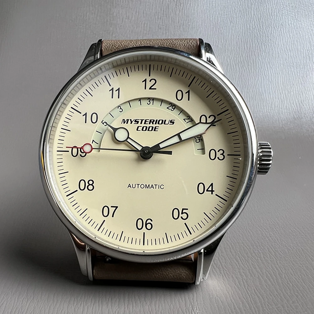 PT5000 Automatické Hodinky Muži Vintage Mechanické Náramkové hodinky Tajemný Kód 42mm Hodinky Podnikání Mužské Retro ETA 2824 Hodiny Luxusní Obrázek 1