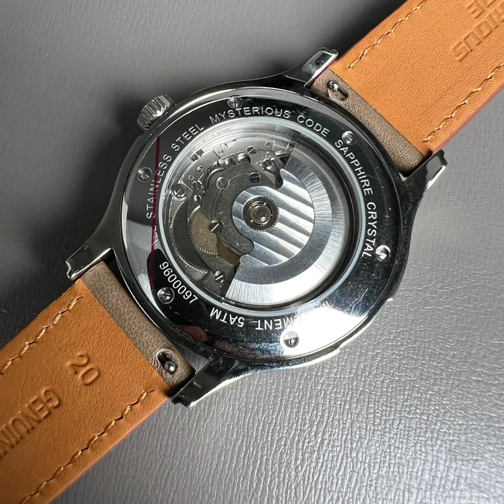 PT5000 Automatické Hodinky Muži Vintage Mechanické Náramkové hodinky Tajemný Kód 42mm Hodinky Podnikání Mužské Retro ETA 2824 Hodiny Luxusní Obrázek 2