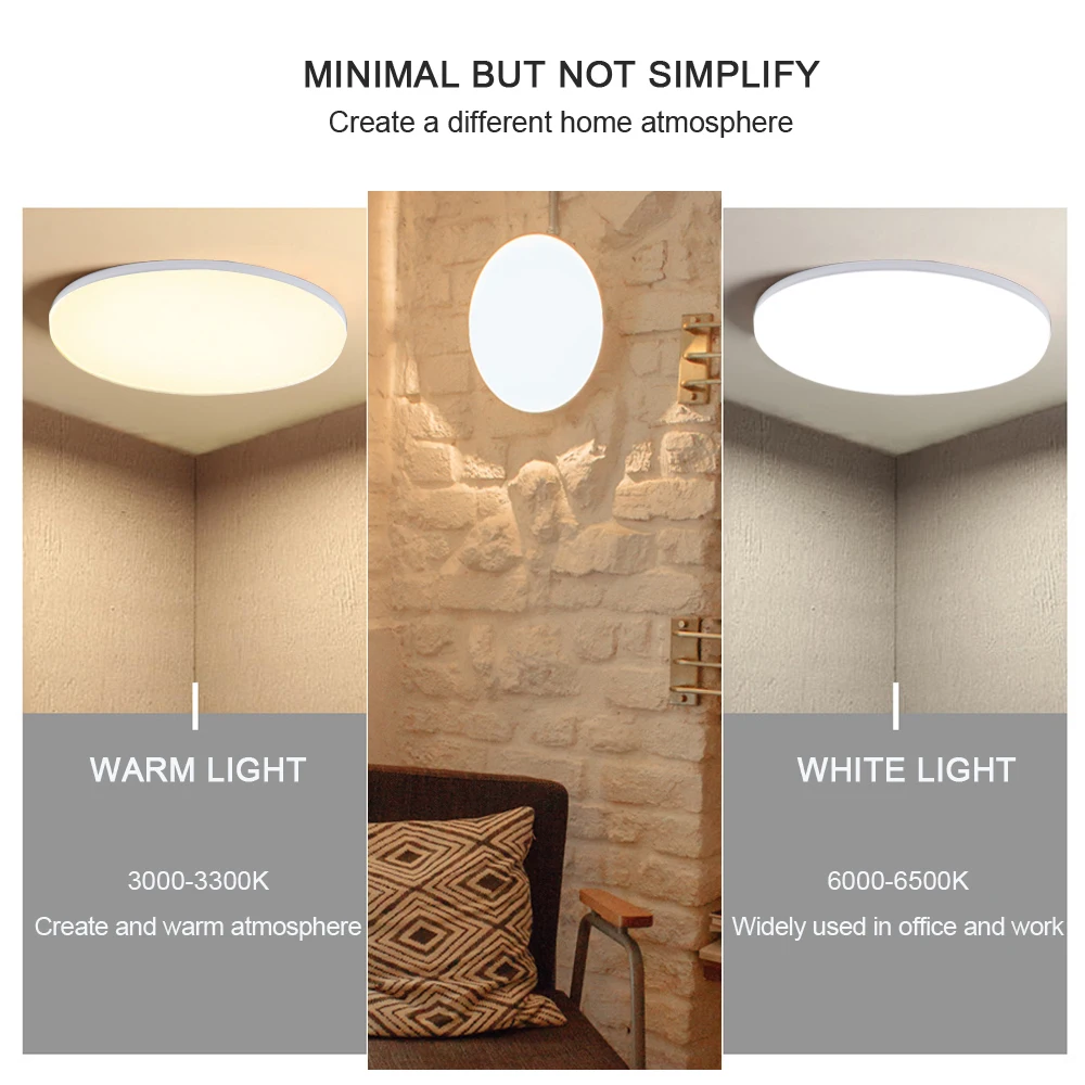 Ultra Tenké LED Stropní Světlo pro Ložnice Moderní Stropní Svítidla Svítidla pro Obývací Pokoj AC 85-265V 18W 24W 36W 48W LED Panel, Světlo Obrázek 1