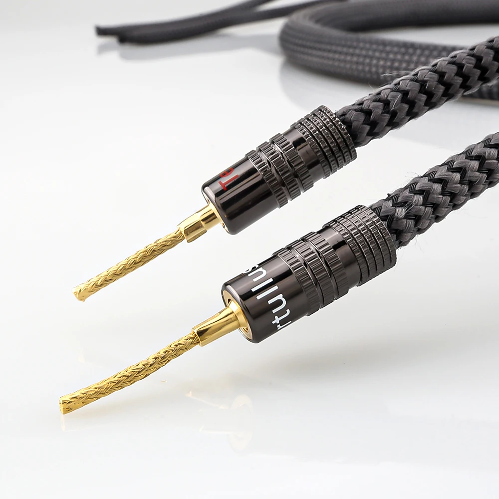 Audiocrast 2 / 4ks/mnoho 2MM Měděný Drát-zlacený banánek Reproduktoru Drátu Pletené Plug Wire Konektor Obrázek 4