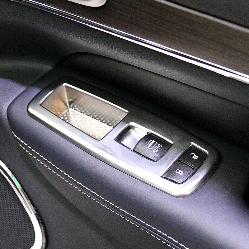 Pro Jeep Grand Cherokee 2014 2015 2016 2017 ABS Chrome Auto, Dveře, Okna, sklo Lift Control Přepnout Panel Kryt Lišty Příslušenství Obrázek 2