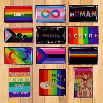 A0964 LGBTQ Vlajky Duhový motýlek Gay Pride Smalt, Špendlík do Klopy Batohy Brože Na Oblečení Šperky Dárkové Příslušenství