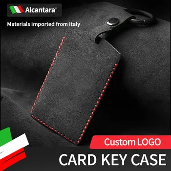 Alcantara pro karty typu klíč případě Tesla Model 3/Y/Y/X/NFC/ karta případ, semiš, kožešiny karty případě klíčenka
