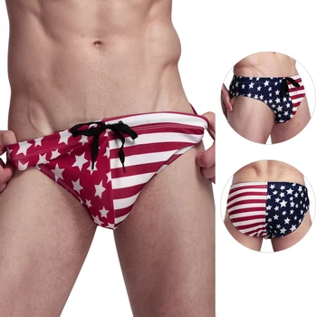 Americká Vlajka Pánské Bikiny Plavky Pánské Plavání Trunks Pánské Plavat Kalhotky Sexy Šortky Hot