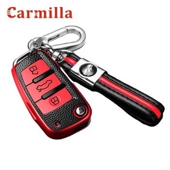 Carmilla Auto klíčenka Key Pouzdro Držák pro Audi C6 R8 A1 A3 A4 A5 Q3 Q5 Q7 A6 S6 A7 B6 B7 B8 8P 8V 8L TT RS Protector