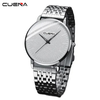 CUENA top luxusní pánské hodinky sportovní vodotěsné hodinky z nerezové oceli quartz pánské minimalistické hodinky podnikání relogio masculino