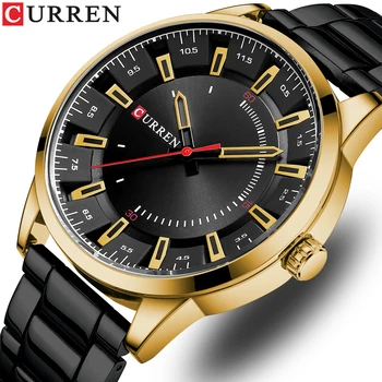 CURREN Nové Náramkové hodinky pro Muže Módní Ležérní Jednoduché Obchodní Hodinky z Nerezové Oceli Quartz Vodotěsné Sportovní Hodiny