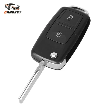 Dandkey Auto Dálkové Klíč se 2 Tlačítky Náhradní Případě FOB Shell Pro VOLKSWAGEN MK4 Seat Altea Alhambra Ibiza S logem
