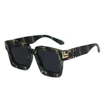 Design Módní Luxusní Náměstí Sluneční Brýle Pro Ženy Muži Classic Retro Punk Jízdy Cestovní Sluneční Brýle Odstíny Brýle De Sol