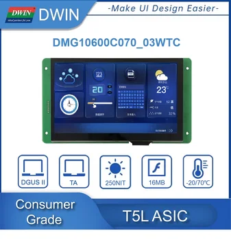 DWIN 7 Palcový Arduino a PCL ,1024*600 Rozlišení HMI UART Displej LCM Modul DMG10600C070_03W