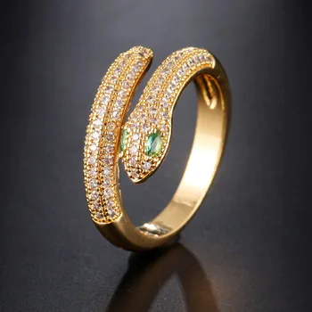 Dámské had ve tvaru zirkony prsten 3A zirkony vysoce kvalitní klasické osobnost ženy je populární prsten šperky