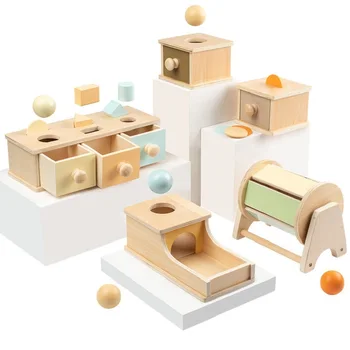 Dřevěné Montessori Hračky, Mince Box, Zásuvky, Děti, Hra, Věda Vzdělávací Předškolní Vzdělávání Dítě Raného Vzdělávání Učební Pomůcky, Hračky
