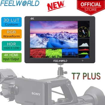 FEELWORLD T7 PLUS 7 palců 3D LUT IPS 1920x1200 Na fotoaparátu Pole Monitor Hliníkové Pouzdro 4K HDMI Vstup/ Výstup Pro Natáčení Videa