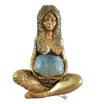 Gaia, Matka Země Socha bohyně Matka Země Figurka Zahrada Ornament Venkovní Sochařský Dekor bytové Dekorace Ozdoby Řemesla