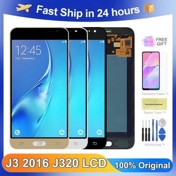 J320 Originální 5.0 Displej Pro Samsung Galaxy J3 2016 J320H J320FN LCD Displej Dotykový Displej Digitizer Shromáždění Náhradní Díly