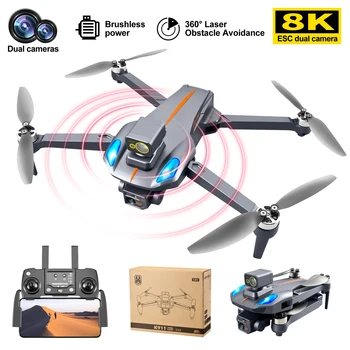 K911 MAX GPS Drone 4K Profesionální Vyhýbání se překážkám, 8K Duální HD Camera Střídavý Motor Skládací Quadcopter RC Vzdálenost 1200M