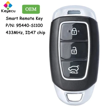 KEYECU OEM Keyless Go Smart Remote Klíč S 3 Tlačítky, 433 mhz NCF29A3X Čip pro Hyundai Santa Fé 2018 2019 2020 Fob 95440-S1100