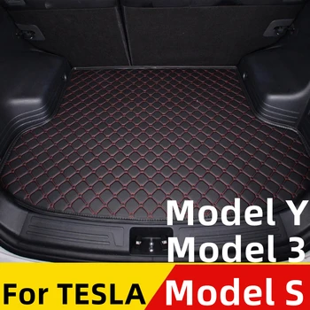 Kufru auta Mat Pro Tesla Model Y Model 3 Model S Vodotěsný Kryt Zadních Nákladových Koberec Pad AUTO Díly Ocas Doplňky do zavazadlového prostoru