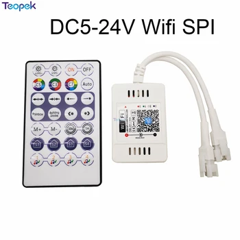  Led SPI Řadič pro Pixel Strip DC5-24V 2048pixels WIFI A Hlasové Regulátor S 28keys Remote Magic Domů Pro APLIKACE