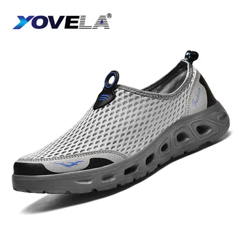 Letní Mesh Pánské boty Lehké Dýchatelný Vodu Obuv Tenisky Muži Ležérní Obuv Módní Pohodlné Ploché Boty pro Muže
