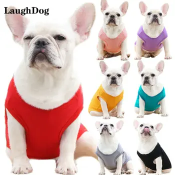 Letní Psí Oblečení Pet Vesta Pro Středně Velké Psy, Oblečení, Pevné Tričko Velké Psy Pet Oblečení Kostým Francouzský Buldoček Pet Supplies