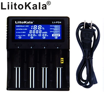 LiitoKala Lii-PD4 LCD Smart 18650 Baterie Nabíječka LCD Nabíječka Li-ion 18650 14500 16340 26650 21700 20700 Baterie Nabíječka