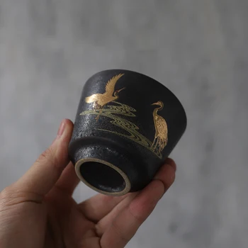 LUWU černé nádobí keramický šálek porcelánový šálek čaje čínské kung-fu šálek 100ml