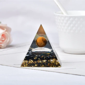 Léčení Crystal Psychika Pyramida Řemesla, Ruční Práce Pryskyřice Čakra Domácí Dekoraci Energie Generátor Pro Meditaci, Reiki Vyvažování