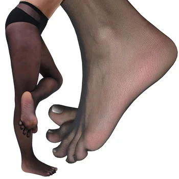 Metelam Dámské Bezešvé Čiré Samostatné 5 Toe Ponožky, Rukavice, Punčochy Transparentní, Otevřený Rozkrok Crotchless punčochové Kalhoty Punčochy