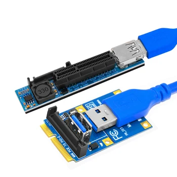 Mini PCIE na PCI-E X4 Slot Riser Card Port Adaptér PC Grafickou Kartu s Konektorem s 60CM USB3.0 Prodlužovací Kabel PCI Express Riser