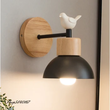 Moderní Bird Lampy nástěnné Svítidla, Nástěnná Svítidla bázi Dřeva Marnost Světlo Obývací Pokoj Dekorace Jednoduchá Nástěnná Svítidla pro Domácí Vedle Lampy Zdi