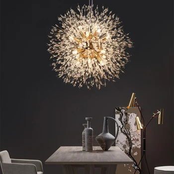Moderní pampeliška crystal jídelna obývací pokoj stropní lustr studie, pokoj pro hosty dekorativní umění osvětlení Lustr